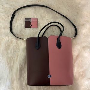 Kate Spade Nicola Bicolor Large Tote & Cardholder